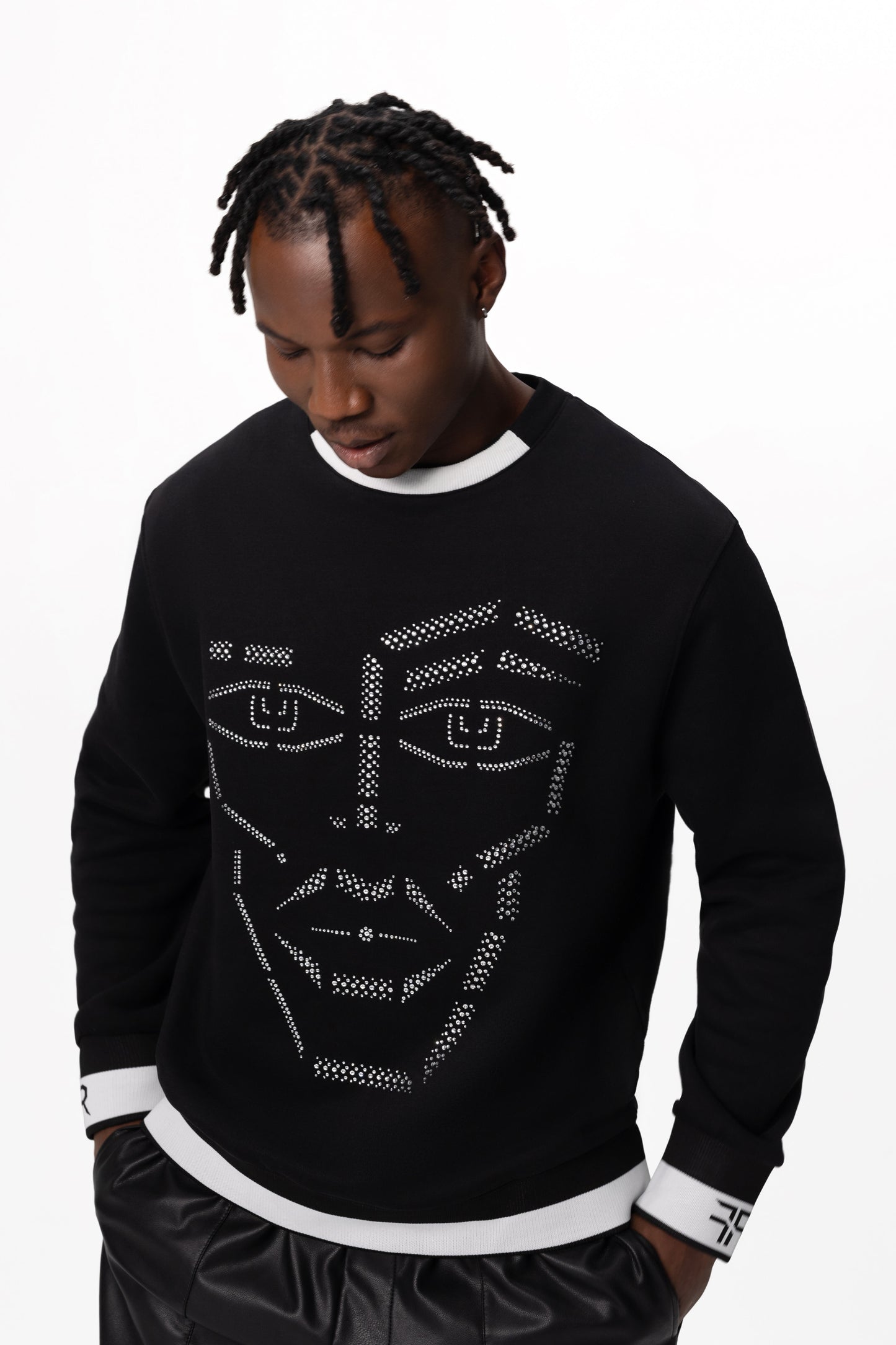 Crystal-Encrusted Unisex Sweatshirt