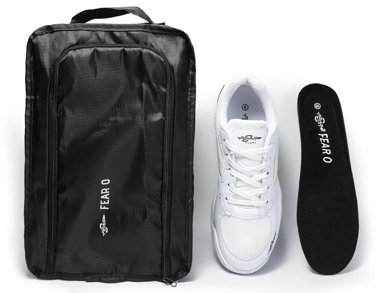 Men's High Arch Firm Support Black Walking Shoes, Comfort & Performance Style