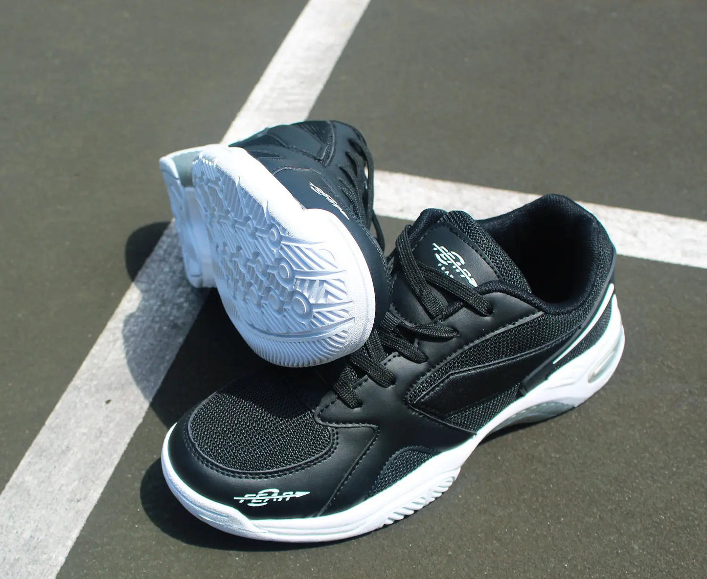 Men's High Arch Firm Support Black Walking Shoes, Comfort & Performance Style