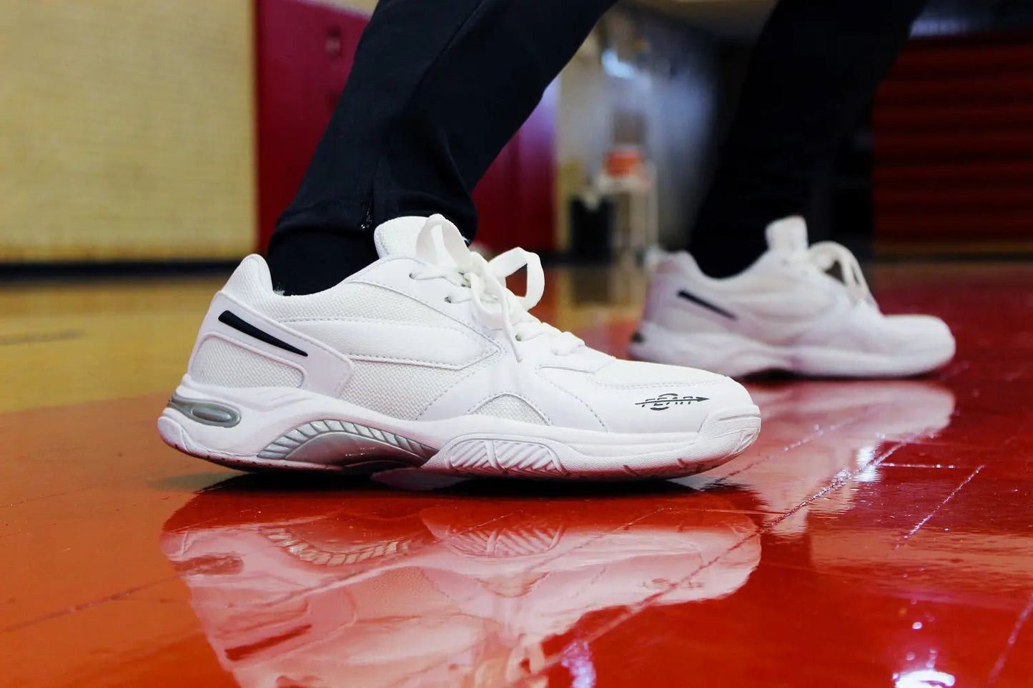 Men's High Arch Firm Support Black Walking Shoes, Comfort & Performance Style